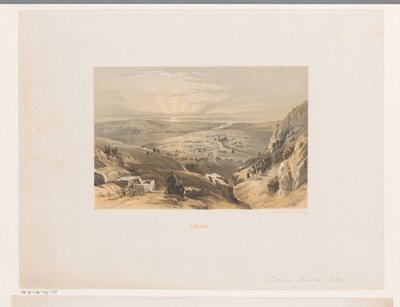 Vista de Canaan con salida del sol Canaán (título sobre el objeto) de Jacob Jan van der Maaten (attributed to)