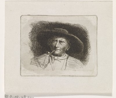 Cabeza de hombre con pipa de Jacob Jan van der Maaten