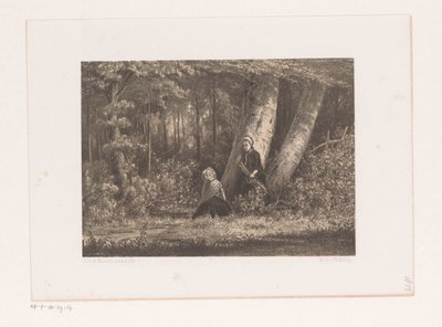 Dos chicas en el bosque de Jacob Jan van der Maaten
