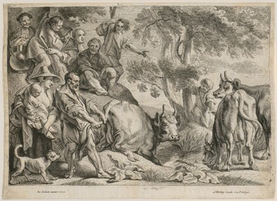 Caco roba la vaca de Hércules de Jacob Jordaens