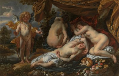 Cupido y Psique (óleo sobre lienzo) de Jacob Jordaens