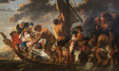 El tributo. La pesca milagrosa de Pedro. (también: Ferry a Amberes) de Jacob Jordaens