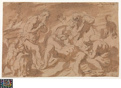 Alemán: Die Beweinung Abels
Holandés: De bewening van Abel de Jacob Jordaens