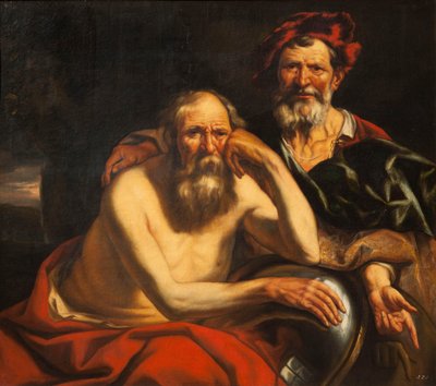 Heráclito y Demócrito de Jacob Jordaens