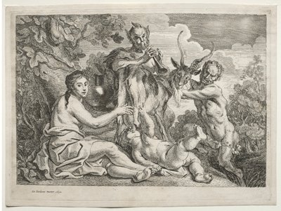 Júpiter alimentado por la cabra Amaltea, 1652 de Jacob Jordaens
