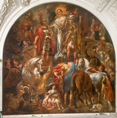 Paz entre los romanos y los batavios de Jacob Jordaens
