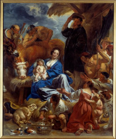 La adoración de los pastores de Jacob Jordaens