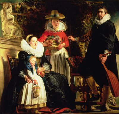 El artista y su familia en un jardín, c.1620-22 de Jacob Jordaens