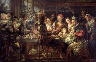La fiesta del haba (El rey bebe) de Jacob Jordaens