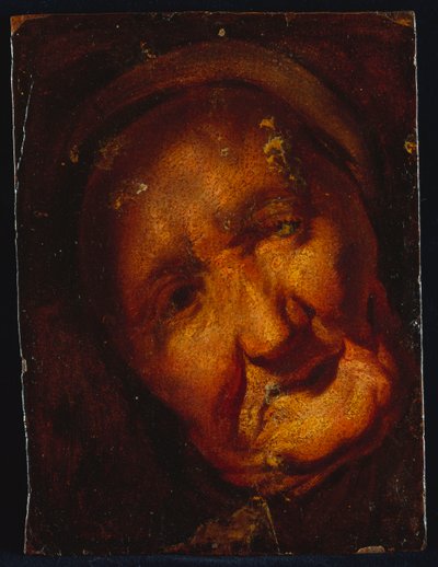 La cabeza de una anciana - Un boceto de Jacob Jordaens