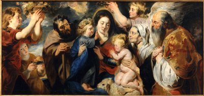 La Sagrada Familia con el joven Juan el Bautista y ángeles, c. 1616-1617 de Jacob Jordaens
