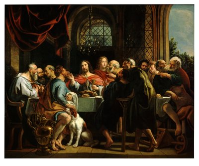 La Última Cena (óleo sobre lienzo) de Jacob Jordaens