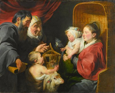 La Virgen y el Niño con San Juan y sus Padres de Jacob Jordaens