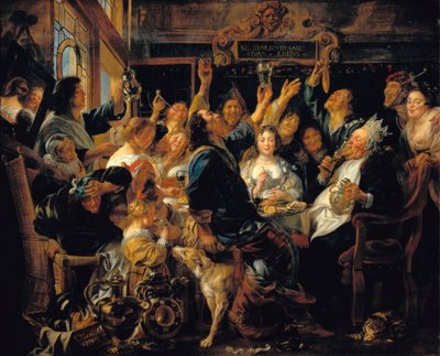 "La celebración del Rey Haba" de Jacob Jordaens
