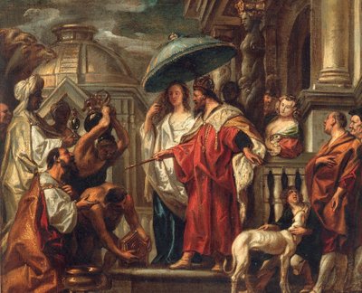 El tributo del califa Harun al-Rashid a Carlomagno, ca. 1663 de Jacob Jordaens