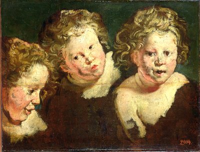 Tres cabezas de niños, c.1618 de Jacob Jordaens