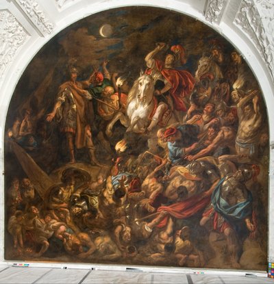 Un campamento romano bajo ataque nocturno de Jacob Jordaens the elder