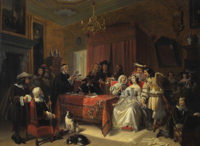 Lectura de un testamento de Jacob Joseph Eckhout