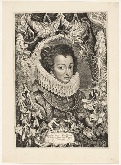 Isabel de Borbón, Reina de España, lámina 13 de Duces Burgundiae (Duques de Borgoña) de Jacob Louys