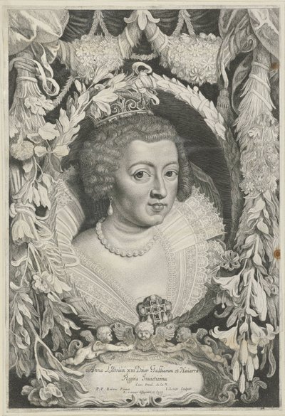 Portarretrato de Anna van Oostenrijk Fernando II [nos] y III [nos] Emperadores de la Casa de Austria (título de la serie) de Jacob Louys