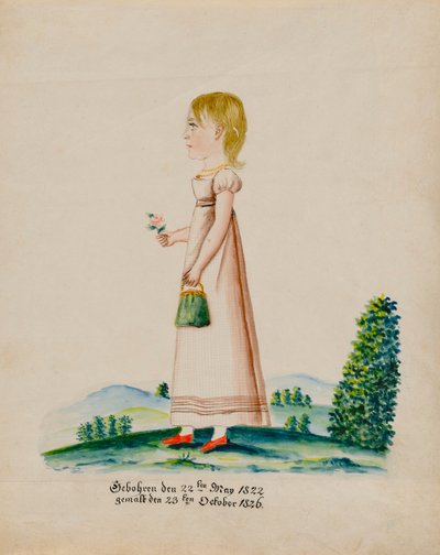 Retrato de Sarah Musser, 1826 de Jacob Maentel