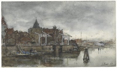 El Buitenkant con el Schreierstoren en Ámsterdam de Jacob Maris
