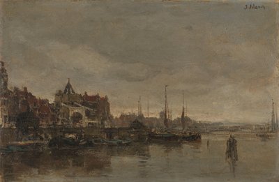 La Schreierstoren con el puente sobre el Gelderse Kade en Ámsterdam de Jacob Maris