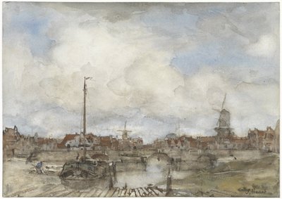 Vista de una ciudad de Jacob Maris