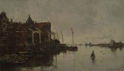 escena del puerto de Jacob Maris