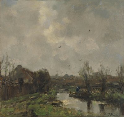 Paisaje cerca de La Haya de Jacob Maris