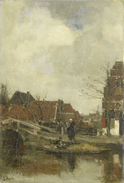 Antiguo barrio junto al agua de Jacob Maris