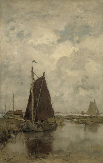 Barcos en tiempo muerto de Jacob Maris