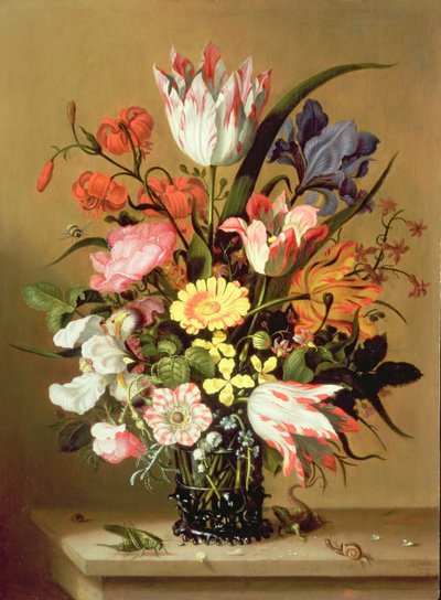 Flores en un jarrón, 1635 de Jacob Marrel