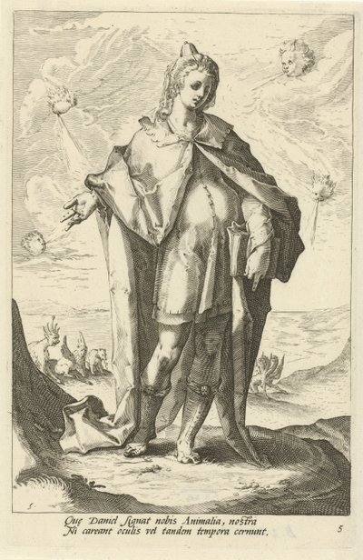 Daniel Profetas del Antiguo Testamento (título de la serie) de Jacob Matham (attributed to)