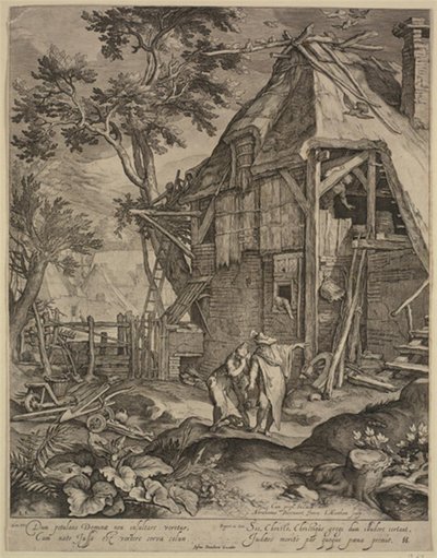 Abraham, despidiendo a Agar de Jacob Matham