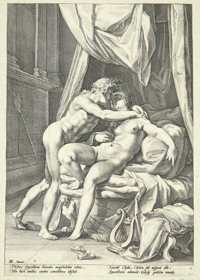 Apolo y Leucotea de Jacob Matham