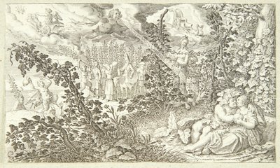 Baco y Ariadna de Jacob Matham