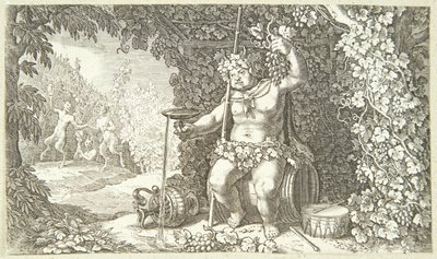 Baco como dios del vino de Jacob Matham