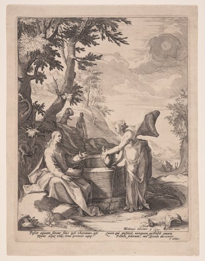 Cristo y la mujer de Samaria de Jacob Matham