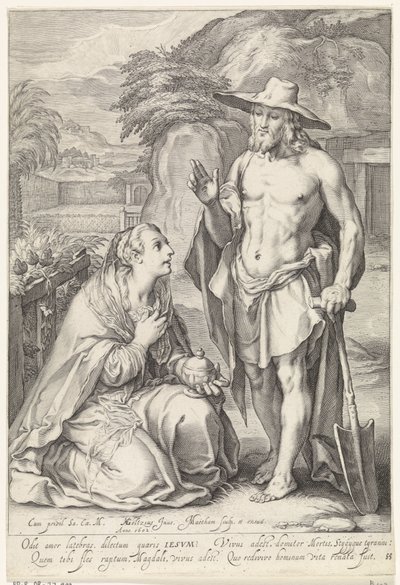 Cristo se aparece a María Magdalena (Noli me tangere) de Jacob Matham