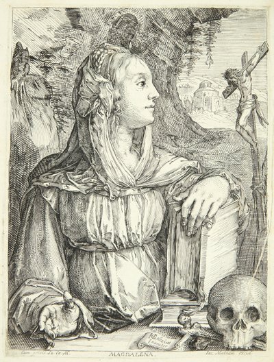 La penitente María Magdalena de Jacob Matham