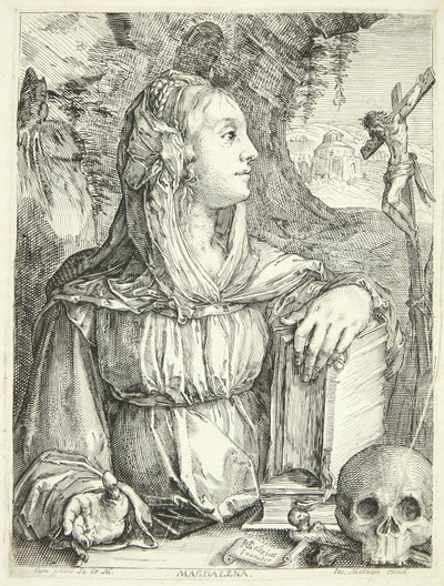 La penitente María Magdalena de Jacob Matham