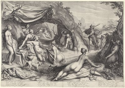 Diana en Actaeon de Jacob Matham