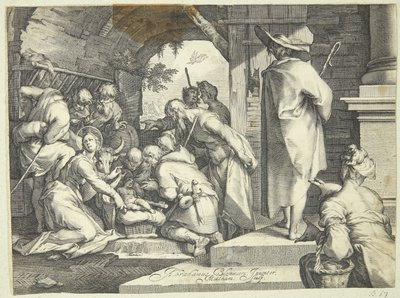 La Adoración de los Pastores de Jacob Matham