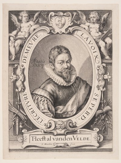 Jan van de Velde el Viejo, calígrafo en Haarlem de Jacob Matham