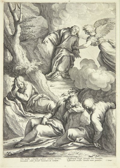Jesús en el huerto de Getsemaní de Jacob Matham