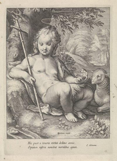 Juan el Bautista de niño de Jacob Matham