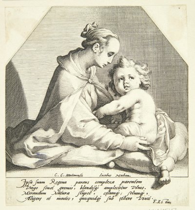 La Virgen María con el niño de Jacob Matham