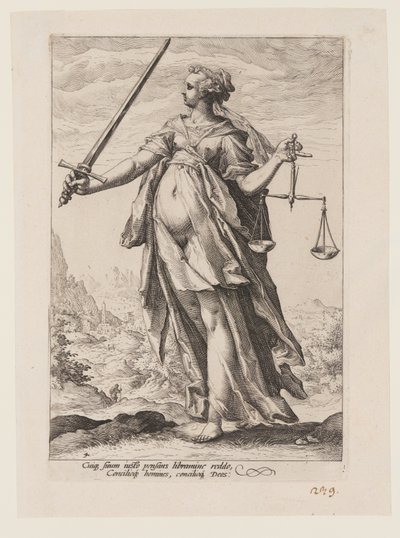 Justicia, de Las Virtudes de Jacob Matham