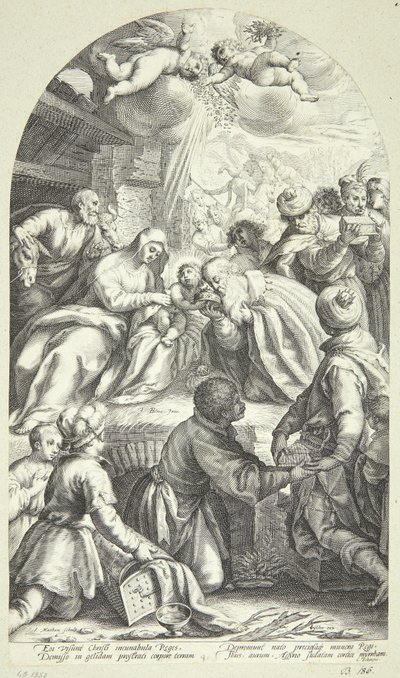 Adoración de los Reyes de Jacob Matham